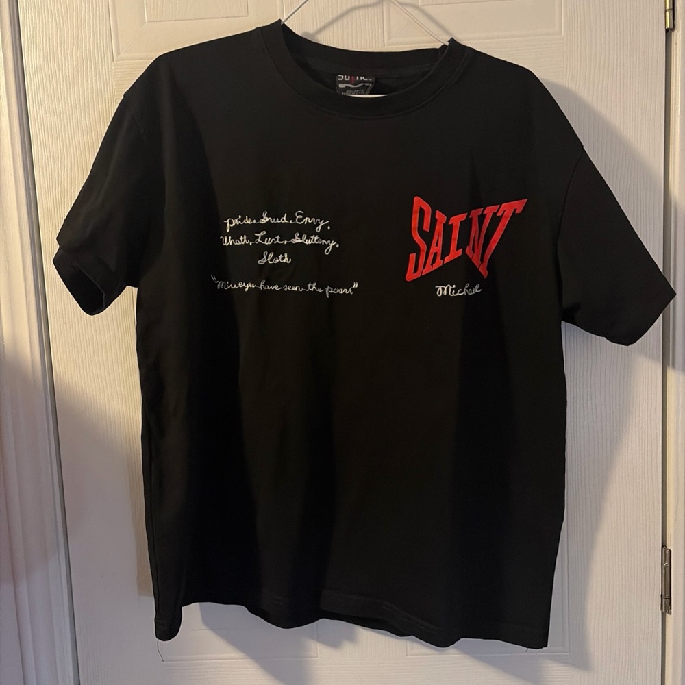Saint Graphic Black Short Sleeve Tee